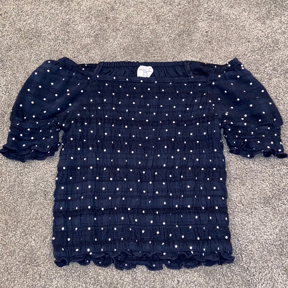 Navy blue scrunch shirt